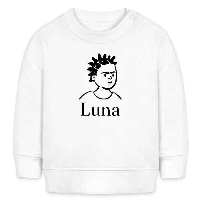 Sweat bébé personnalisé au prénom Luna