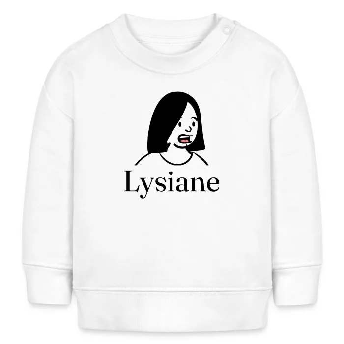 Sweat bébé personnalisé au prénom Lysiane