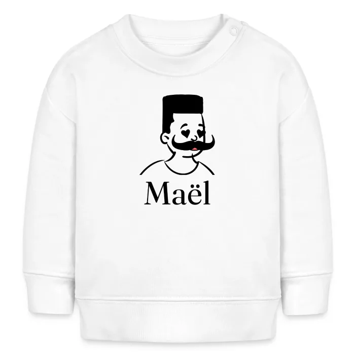 Sweat bébé personnalisé au prénom Maël