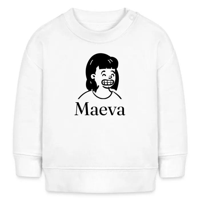 Sweat bébé personnalisé au prénom Maeva