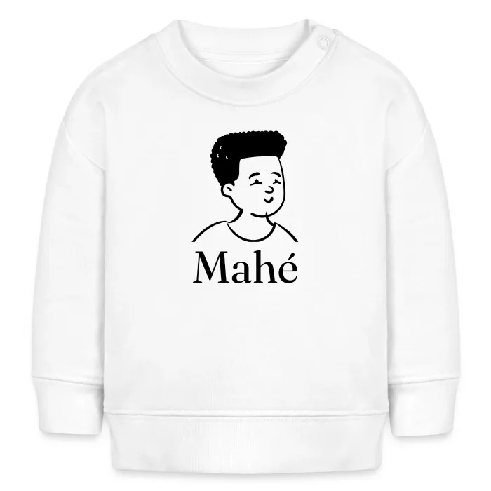 Sweat bébé personnalisé au prénom Mahé