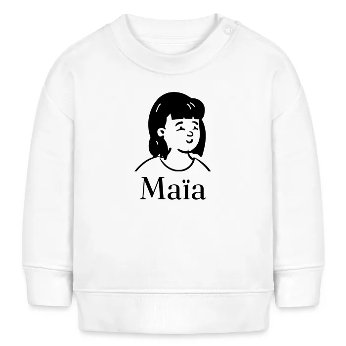 Sweat bébé personnalisé au prénom Maïa