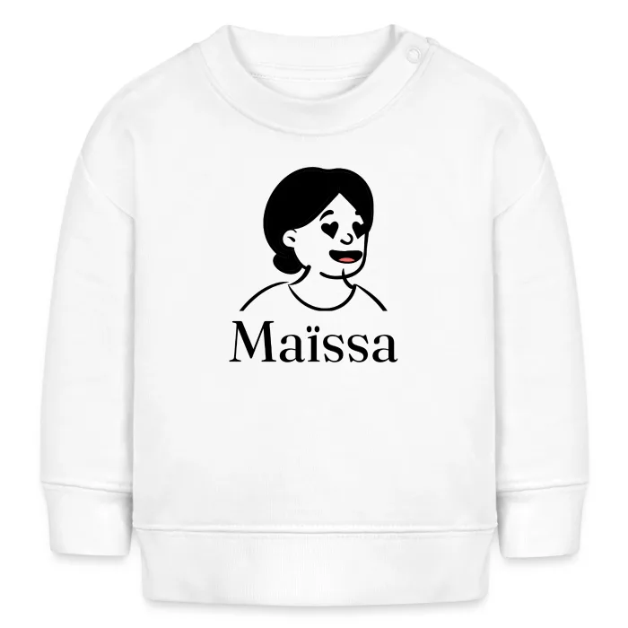 Sweat bébé personnalisé au prénom Maïssa