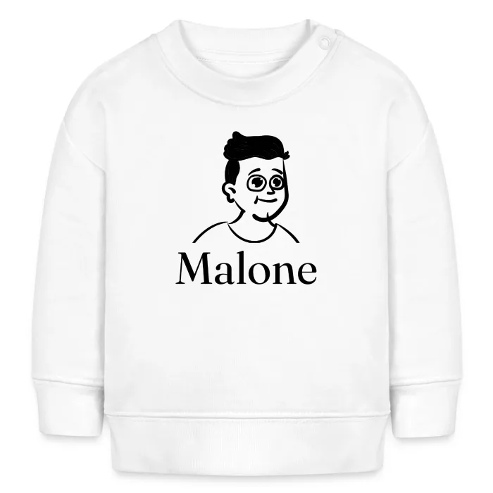 Sweat bébé personnalisé au prénom Malone