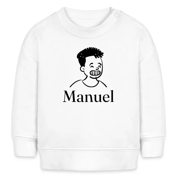 Sweat bébé personnalisé au prénom Manuel