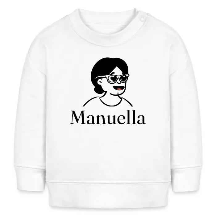 Sweat bébé personnalisé au prénom Manuella