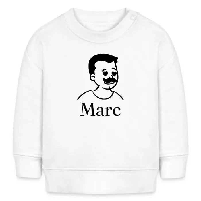 Sweat bébé personnalisé au prénom Marc
