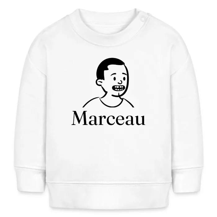 Sweat bébé personnalisé au prénom Marceau