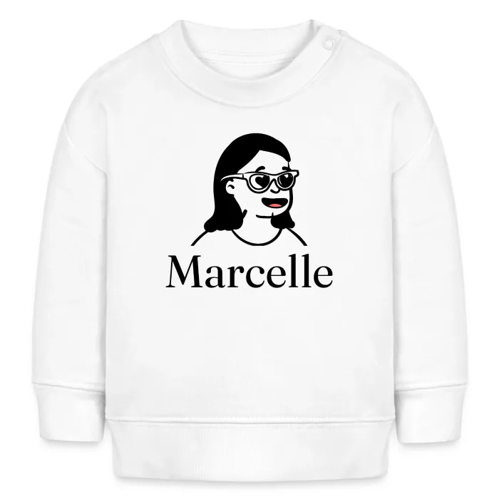 Sweat bébé personnalisé au prénom Marcelle