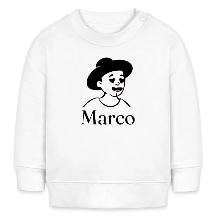 Sweat bébé personnalisé au prénom Marco
