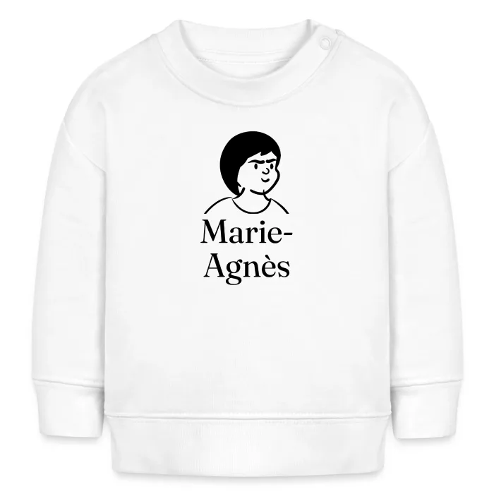Sweat bébé personnalisé au prénom Marie-Agnès
