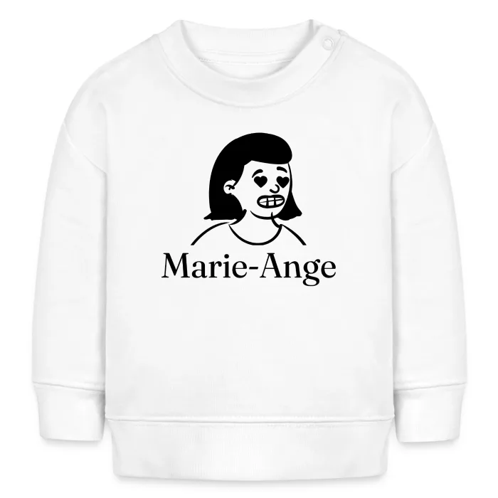 Sweat bébé personnalisé au prénom Marie-Ange