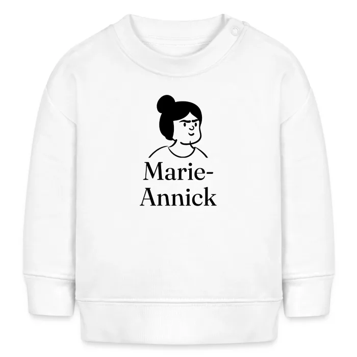 Sweat bébé personnalisé au prénom Marie-Annick