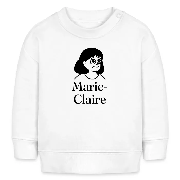 Sweat bébé personnalisé au prénom Marie-Claire