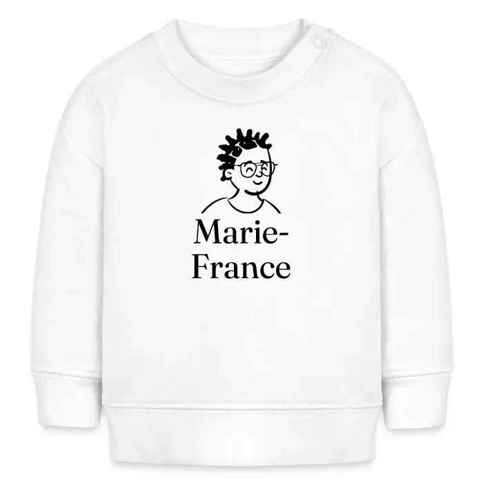 Sweat bébé personnalisé au prénom Marie-France