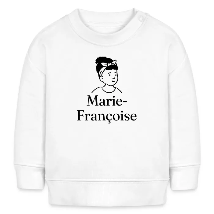 Sweat bébé personnalisé au prénom Marie-Françoise