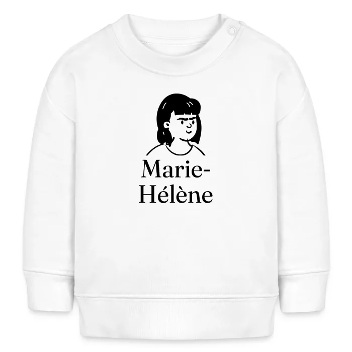 Sweat bébé personnalisé au prénom Marie-Hélène