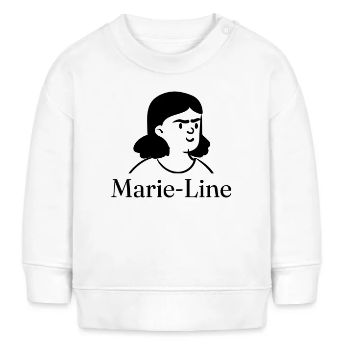 Sweat bébé personnalisé au prénom Marie-Line