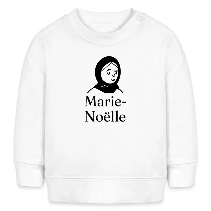 Sweat bébé personnalisé au prénom Marie-Noëlle