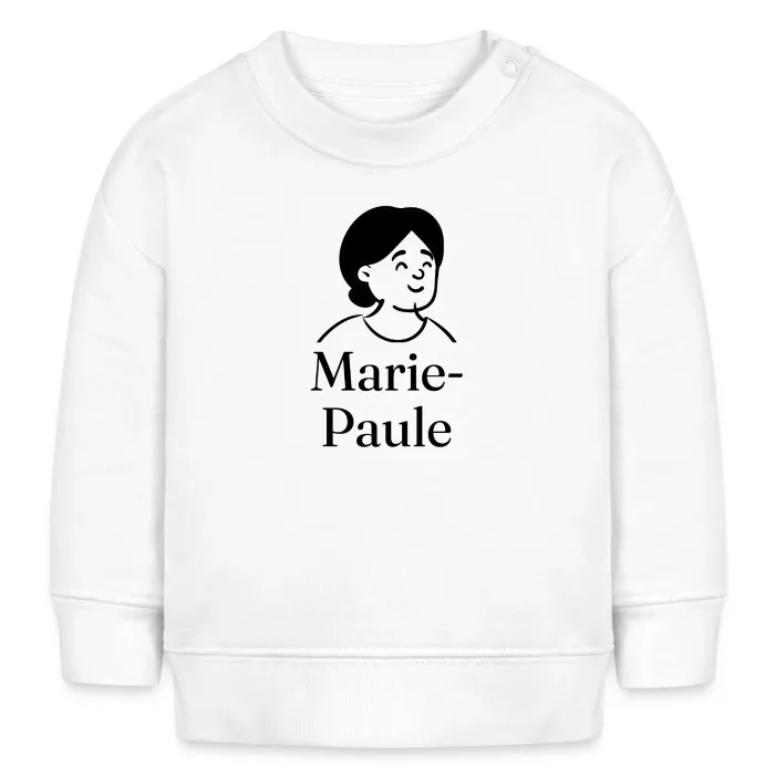 Sweat bébé personnalisé au prénom Marie-Paule