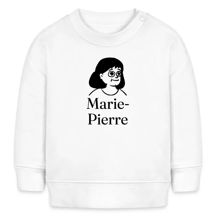Sweat bébé personnalisé au prénom Marie-Pierre