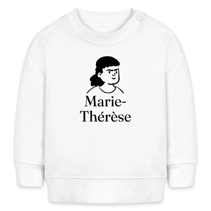 Sweat bébé personnalisé au prénom Marie-Thérèse