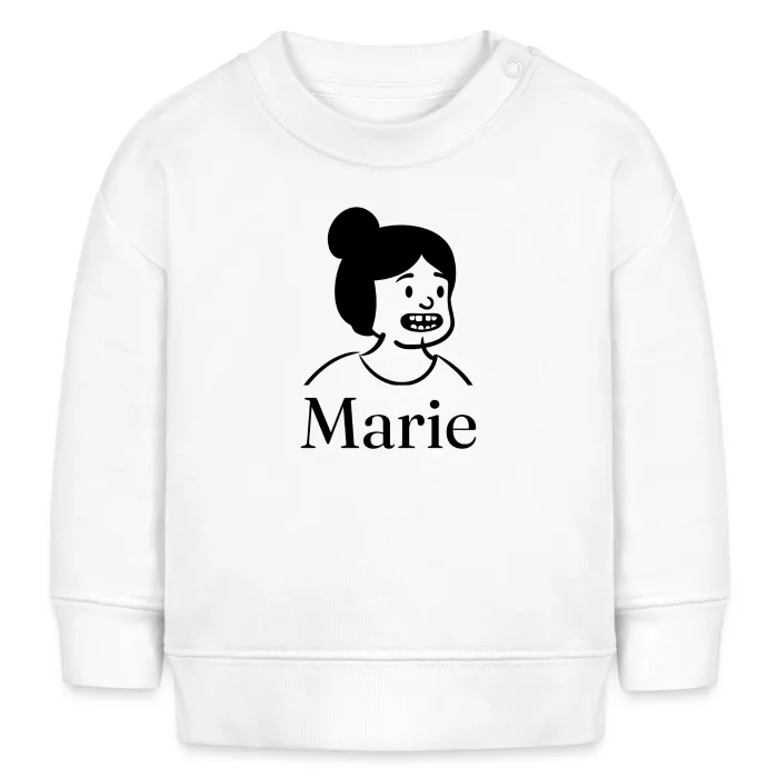 Sweat bébé personnalisé au prénom Marie