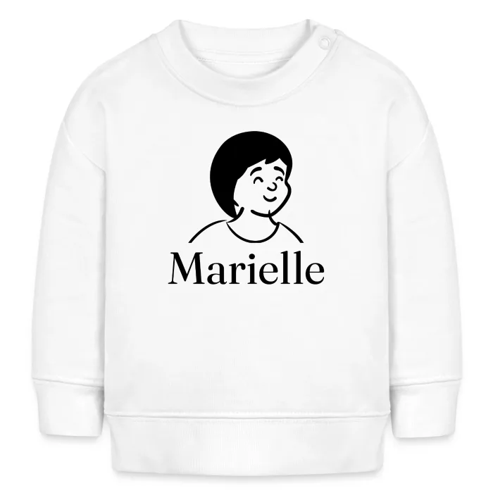 Sweat bébé personnalisé au prénom Marielle