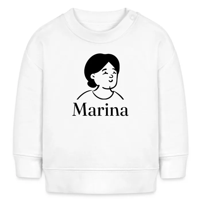 Sweat bébé personnalisé au prénom Marina