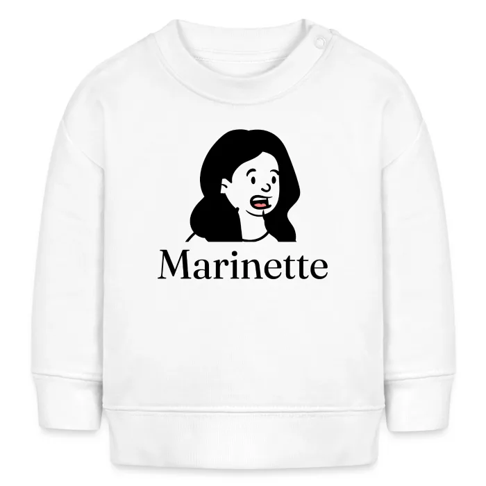 Sweat bébé personnalisé au prénom Marinette