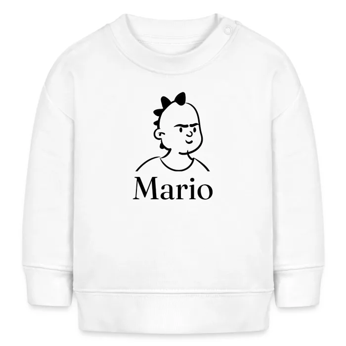 Sweat bébé personnalisé au prénom Mario