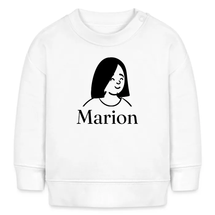 Sweat bébé personnalisé au prénom Marion
