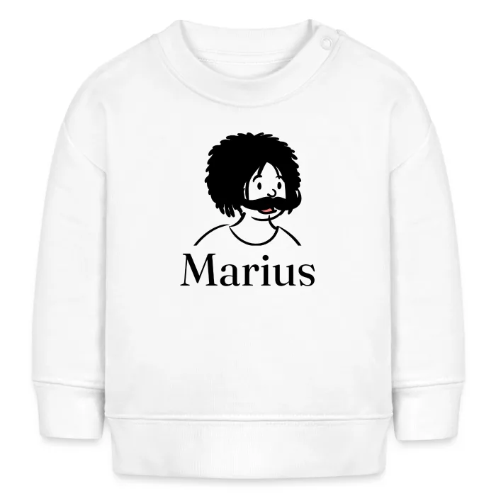 Sweat bébé personnalisé au prénom Marius