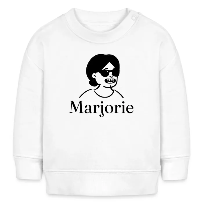 Sweat bébé personnalisé au prénom Marjorie