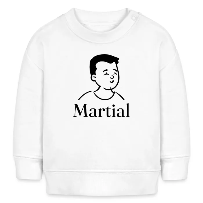 Sweat bébé personnalisé au prénom Martial