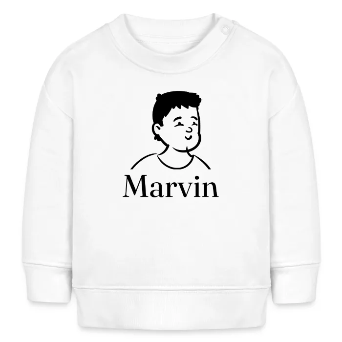 Sweat bébé personnalisé au prénom Marvin