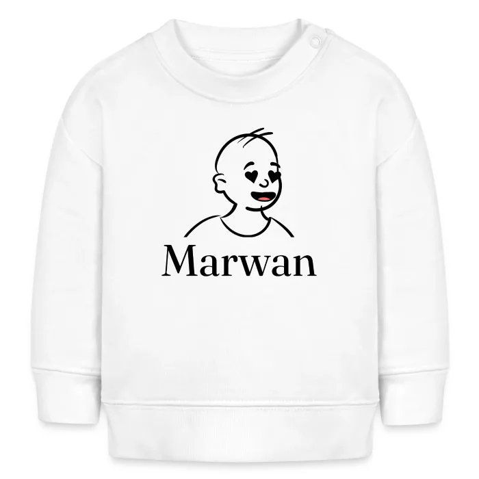 Sweat bébé personnalisé au prénom Marwan