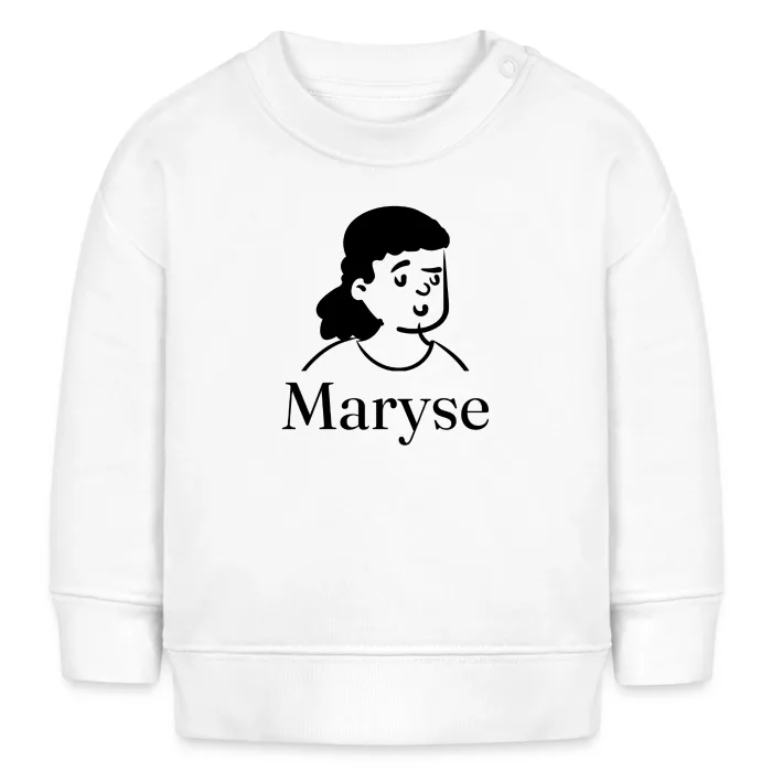 Sweat bébé personnalisé au prénom Maryse
