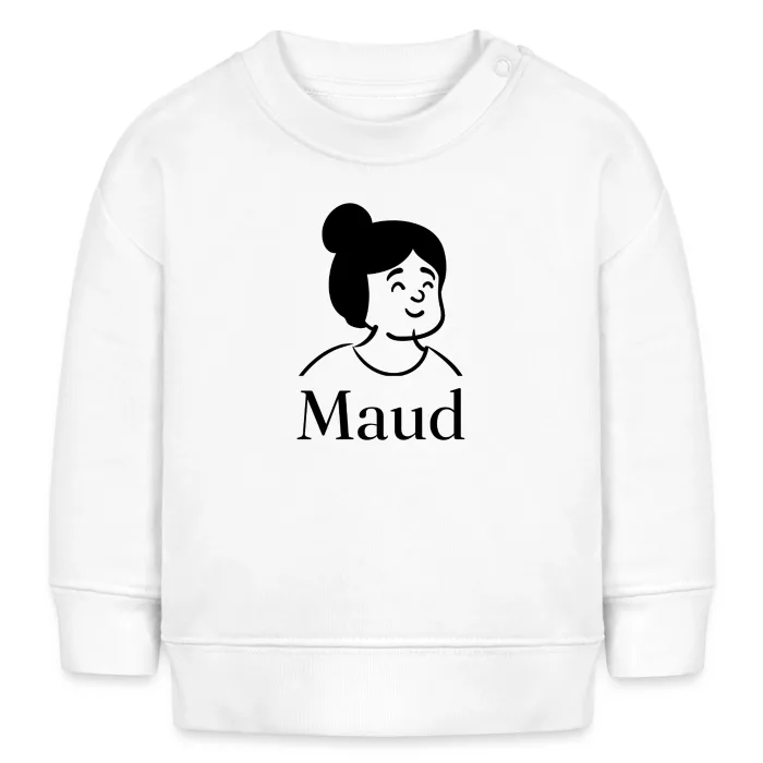 Sweat bébé personnalisé au prénom Maud