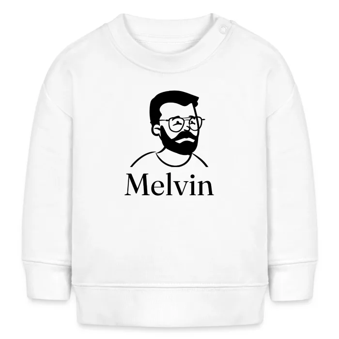 Sweat bébé personnalisé au prénom Melvin