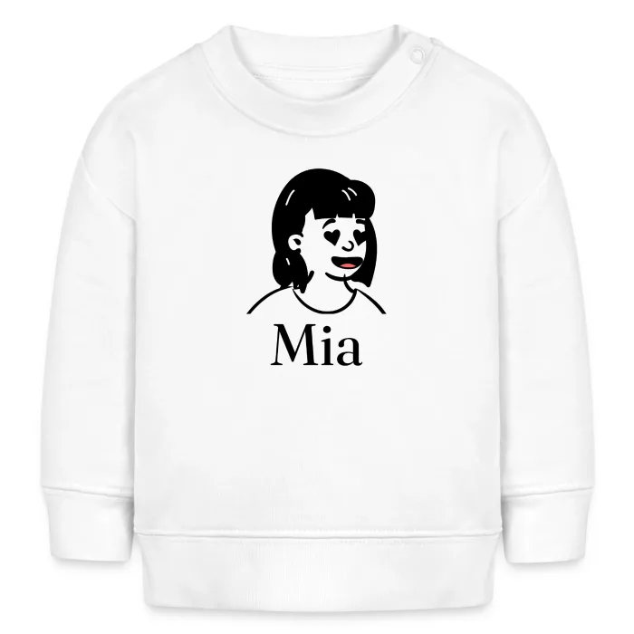 Sweat bébé personnalisé au prénom Mia