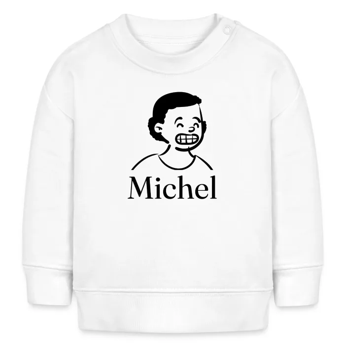 Sweat bébé personnalisé au prénom Michel