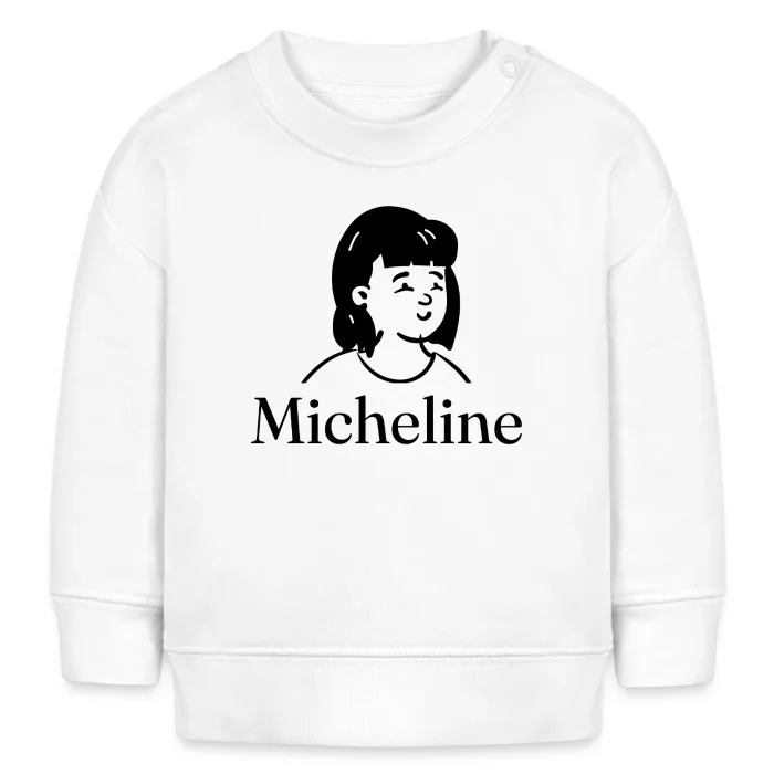 Sweat bébé personnalisé au prénom Micheline