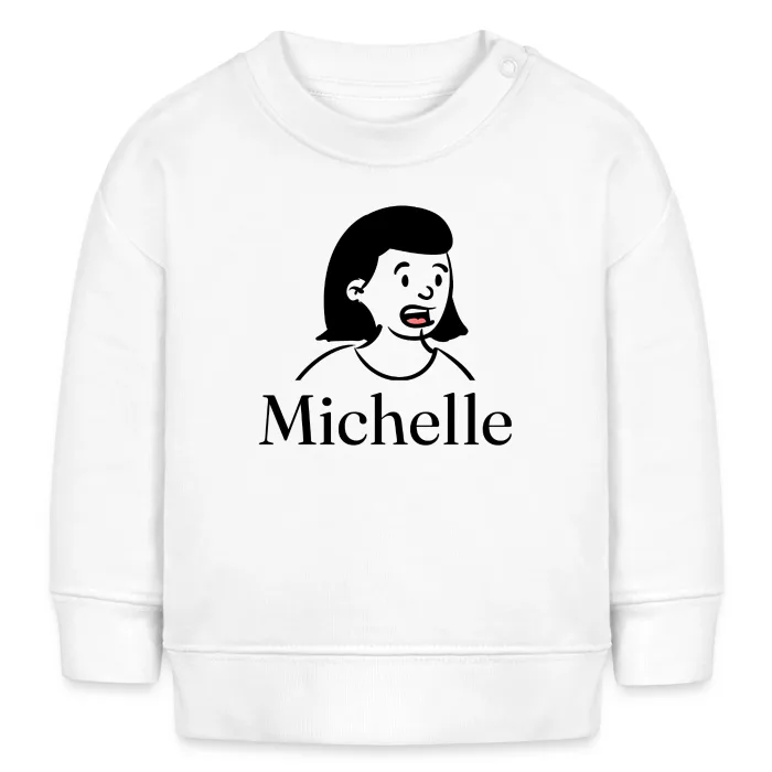 Sweat bébé personnalisé au prénom Michelle