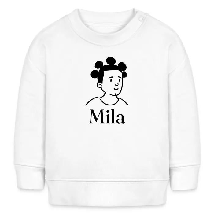 Sweat bébé personnalisé au prénom Mila