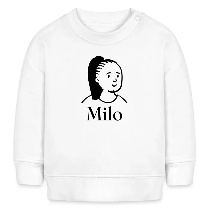 Sweat bébé personnalisé au prénom Milo