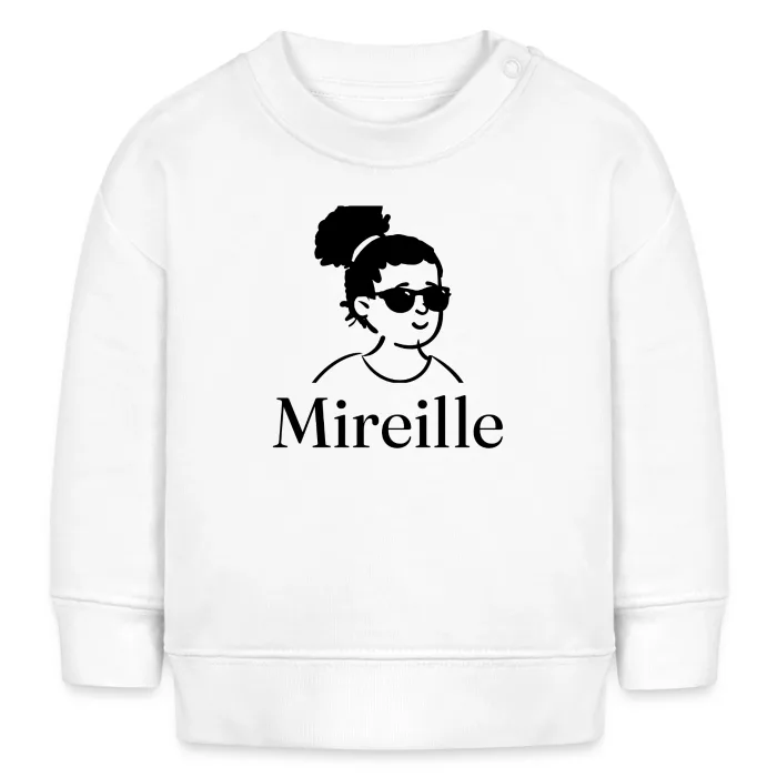 Sweat bébé personnalisé au prénom Mireille