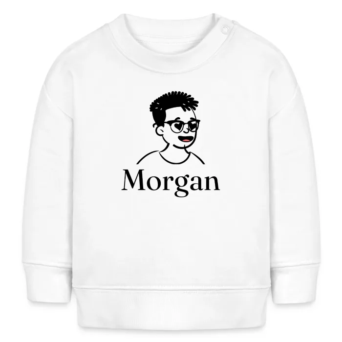 Sweat bébé personnalisé au prénom Morgan