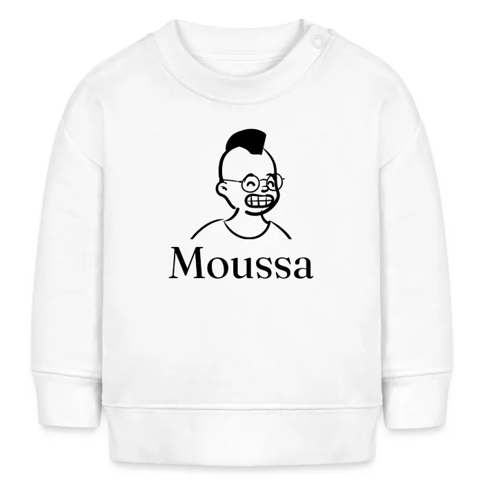 Sweat bébé personnalisé au prénom Moussa