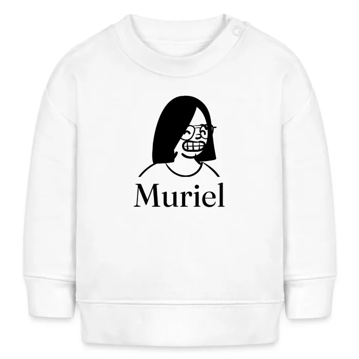 Sweat bébé personnalisé au prénom Muriel